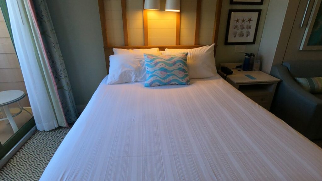 Bed with only one night stand at Disney's Vero Beach Resort