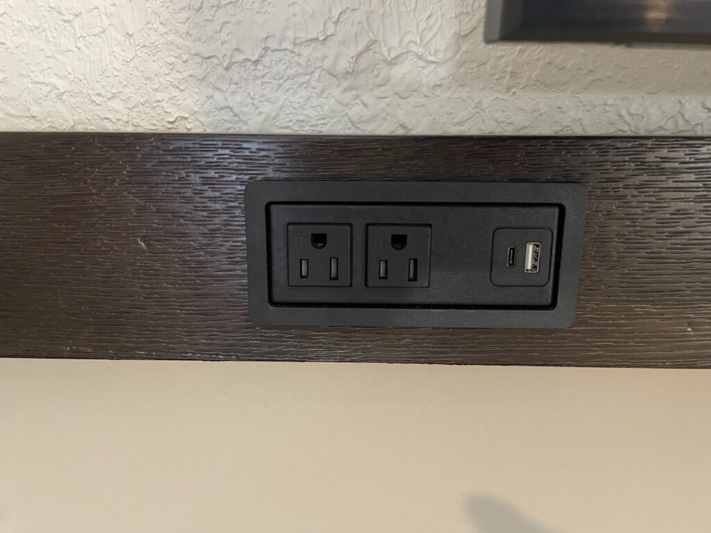 Electrical Outlet, USB and USB C outlets in guest rooms at Disney