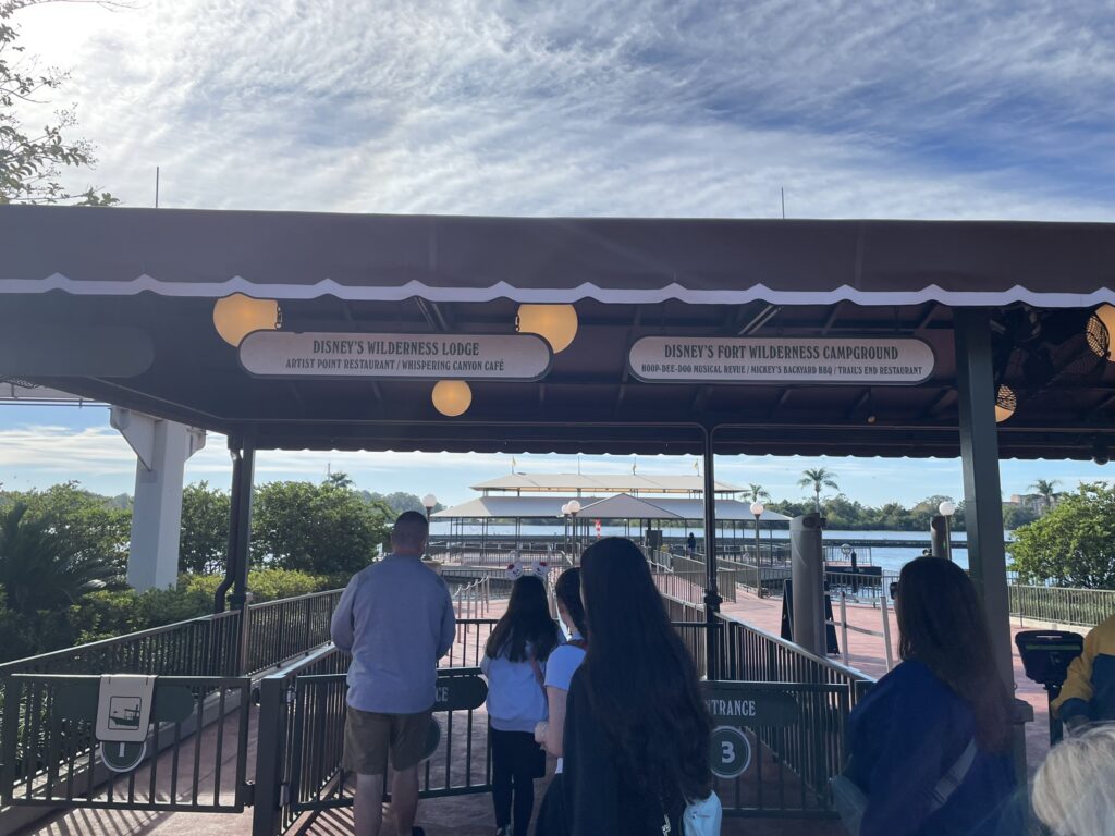 A Disney World Boat Dock Entrance at Magic KIngdom