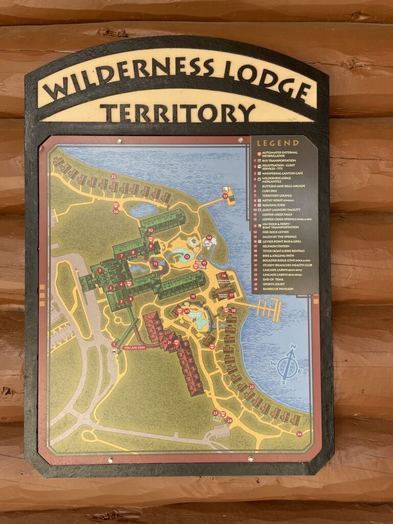 Disney's Wilderness Lodge Resort Map