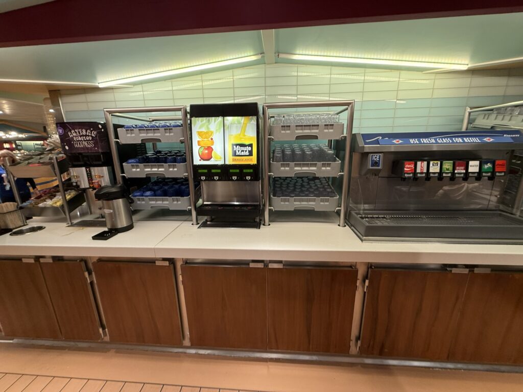 Free Beverage Station on Disney Magic
